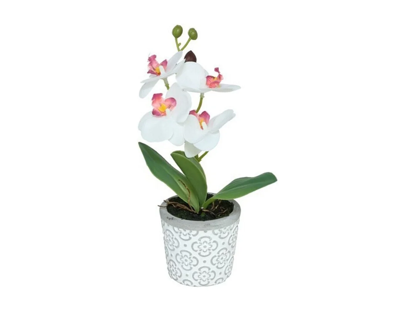 Maceta decorativa Orquídea rosa 24x10x14 cm