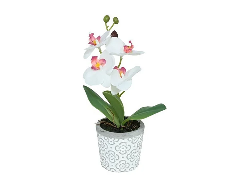 Maceta decorativa Orquídea rosa 24x10x14 cm