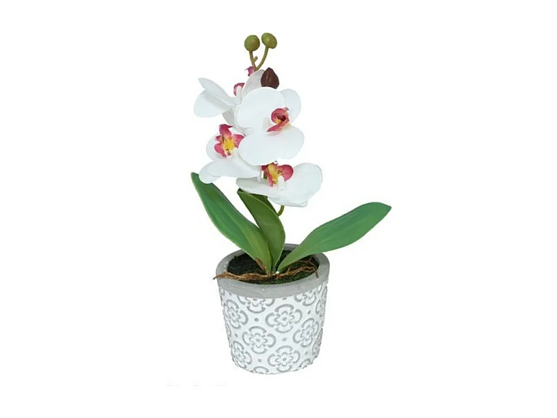 Maceta decorativa Orquídea fucsia 24x10x14 cm