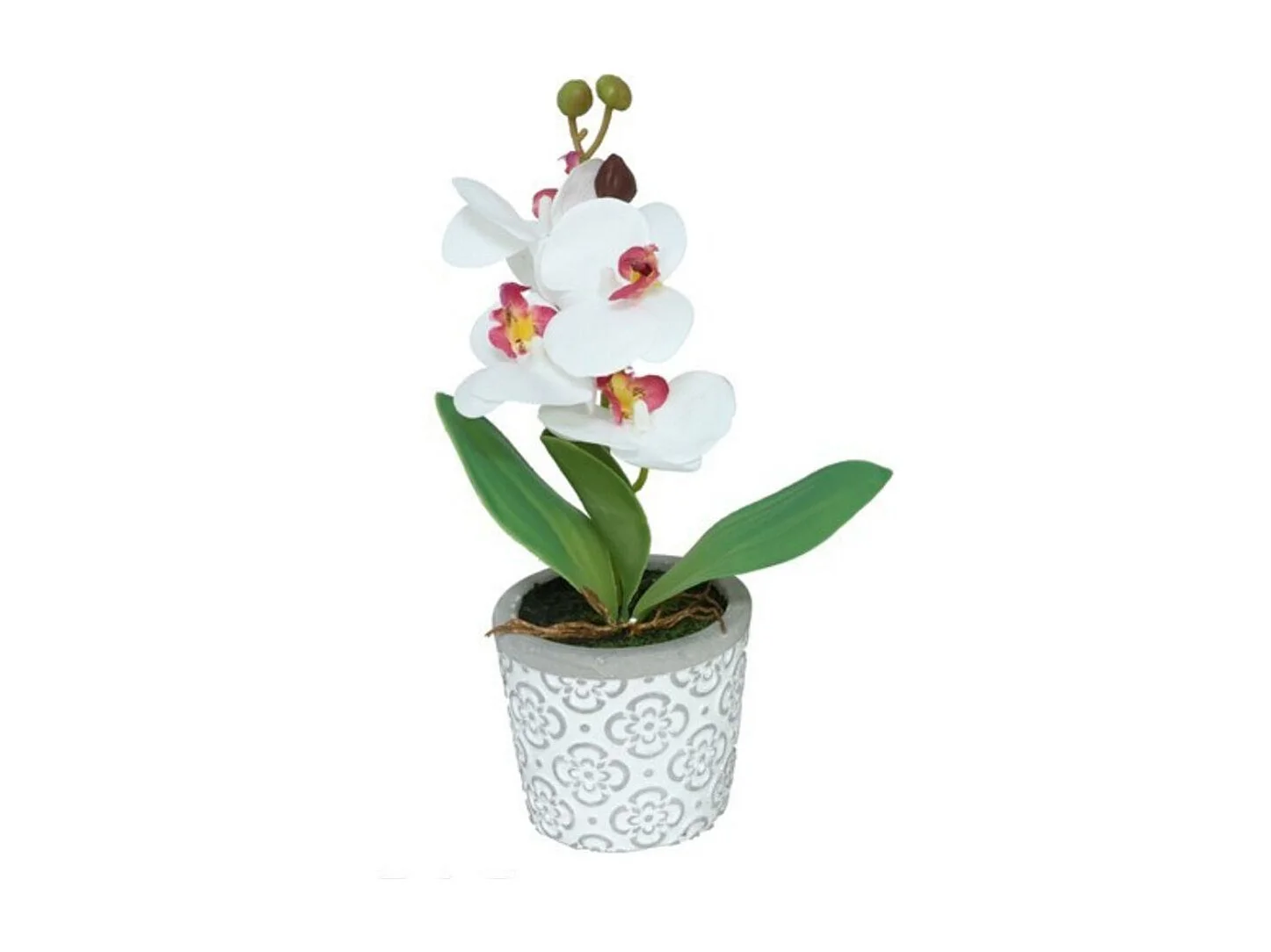Maceta decorativa Orquídea fucsia 24x10x14 cm