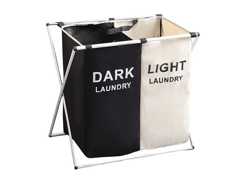 Cesto de ropa sucia WS-900-154 plegable blanco/negro 58x60x41 cm