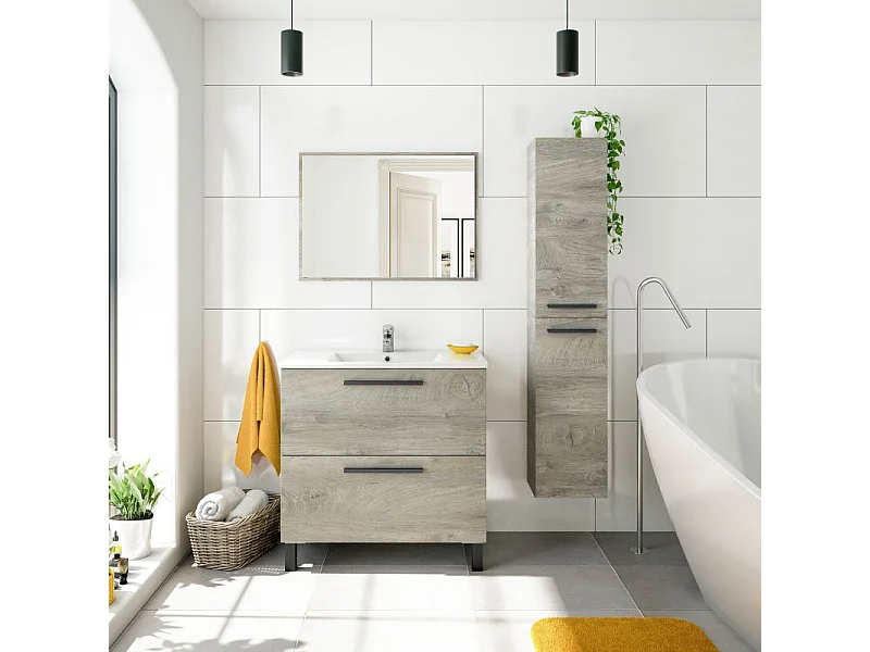 Mueble de baño sin lavabo y espejo Air
