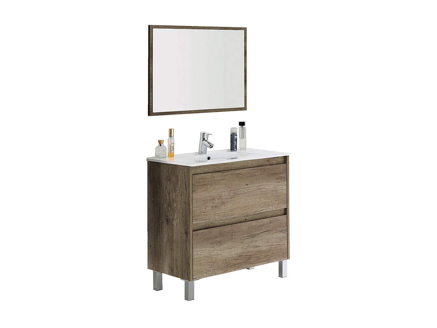 Mueble de baño y espejo Dakota (sin lavabo)