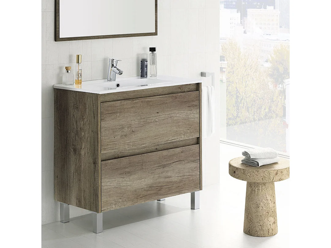 Mueble de baño y espejo Dakota (sin lavabo)