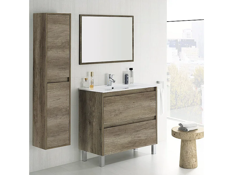 Mueble de baño y espejo Dakota (sin lavabo)