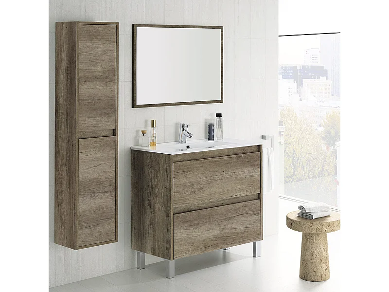 Mueble de baño y espejo Dakota (sin lavabo)