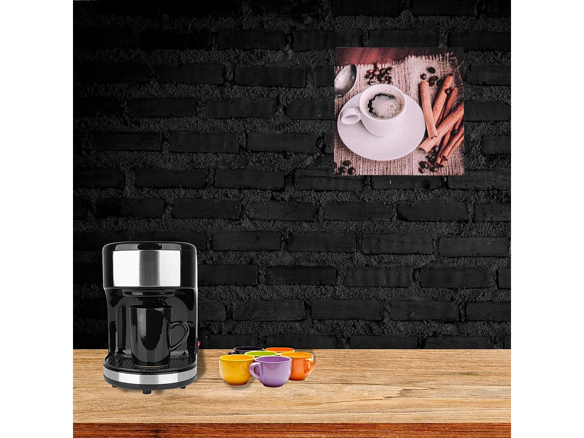 Print decorativo café taza y canela 28x28x1,5 cm