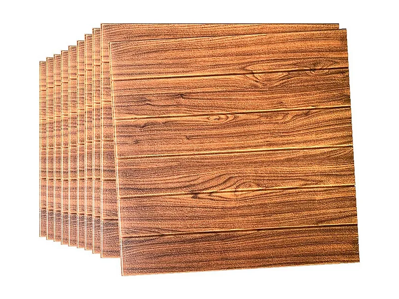 Panel imitación madera WS-0847-20 marrón 70x70 cm
