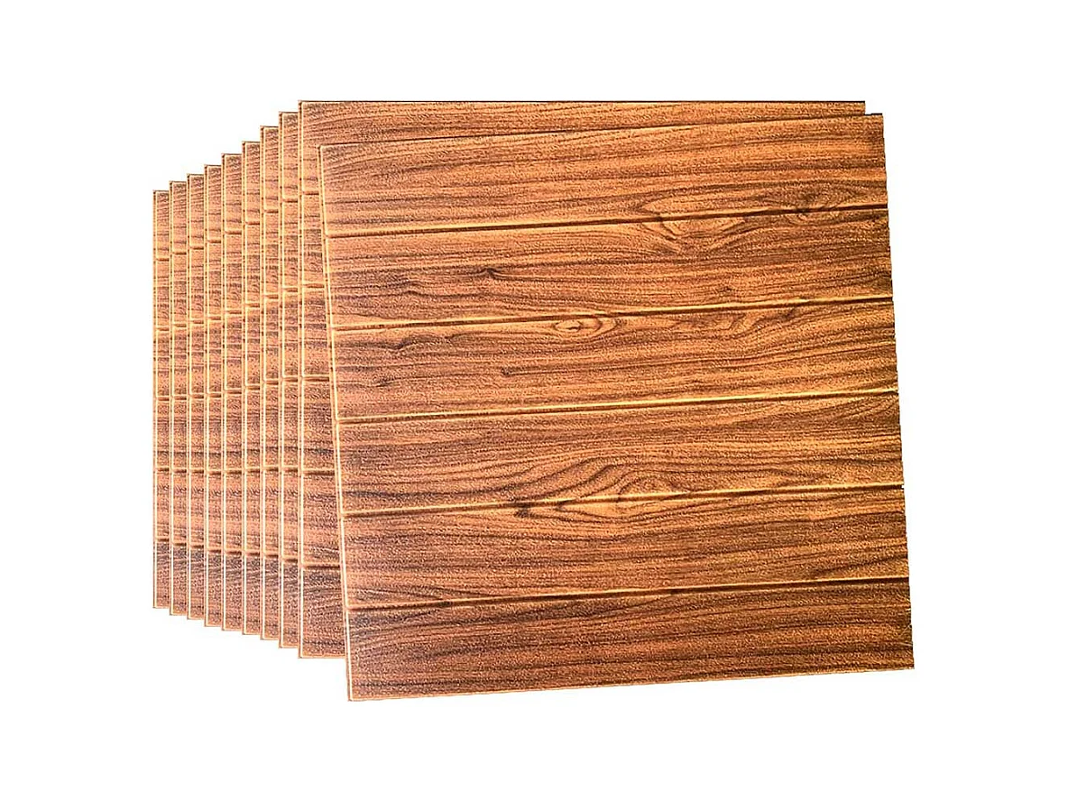 Panel imitación madera WS-0847-20 marrón 70x70 cm