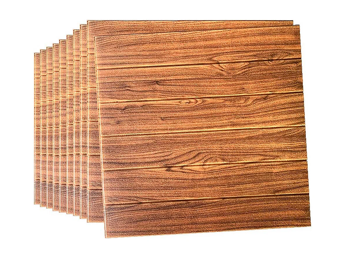 Panel imitación madera WS-0847-20 marrón 70x70 cm