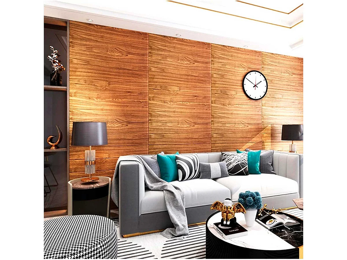 Panel imitación madera WS-0847-20 marrón 70x70 cm