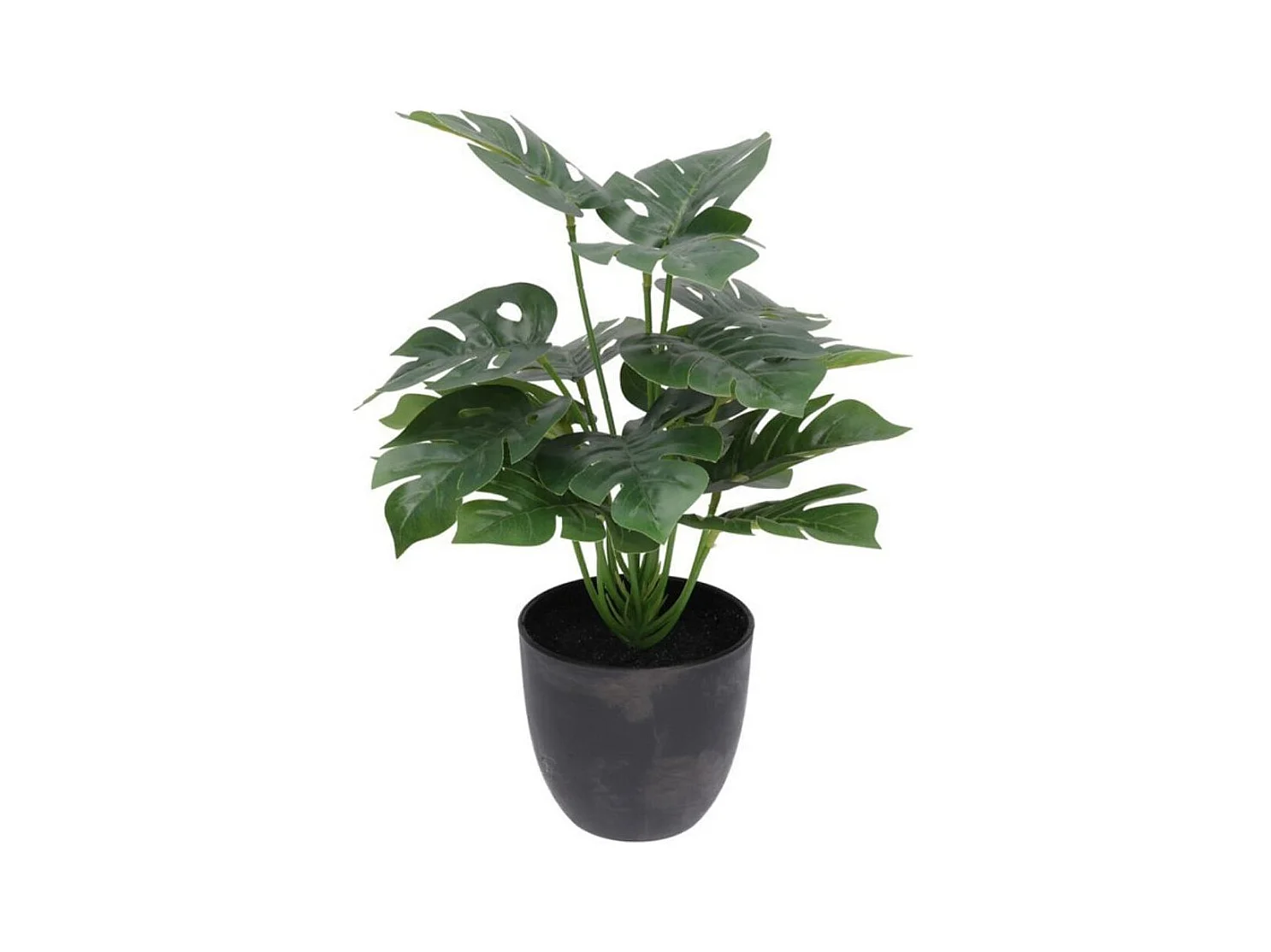Maceta decorativa Monstera verde Ø27x35 cm
