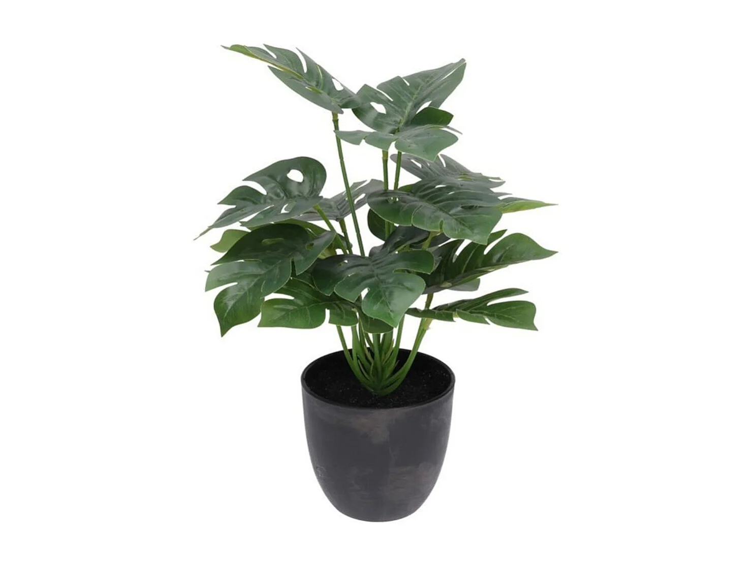 Maceta decorativa Monstera verde Ø27x35 cm