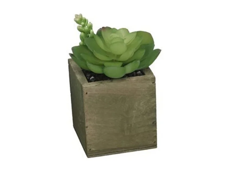 Maceta decorativa diseño B verde 13x9,5 cm