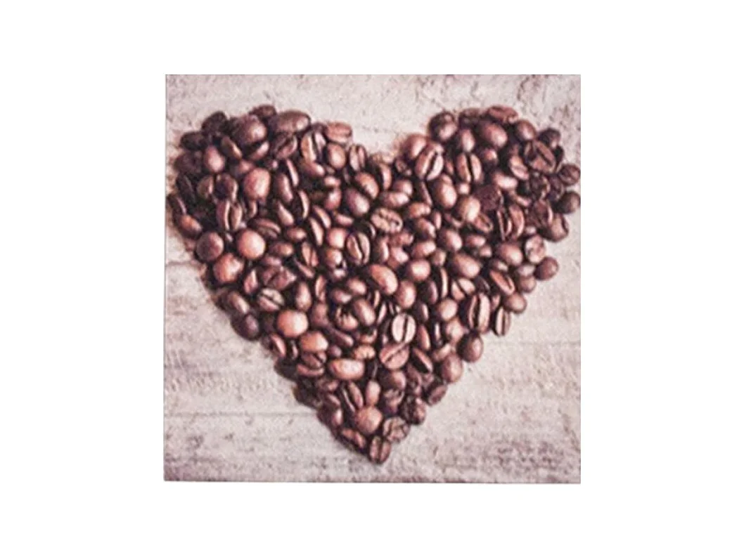 Print decorativo café corazón 28x28x1,5 cm