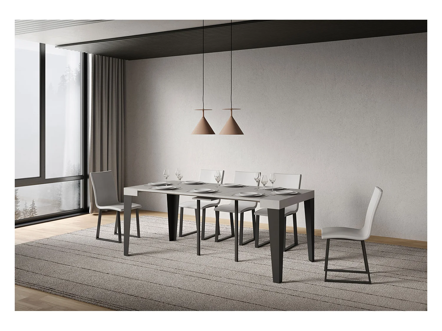 Mesa consola extensible 90x40/196 cm Flame Small cachemir