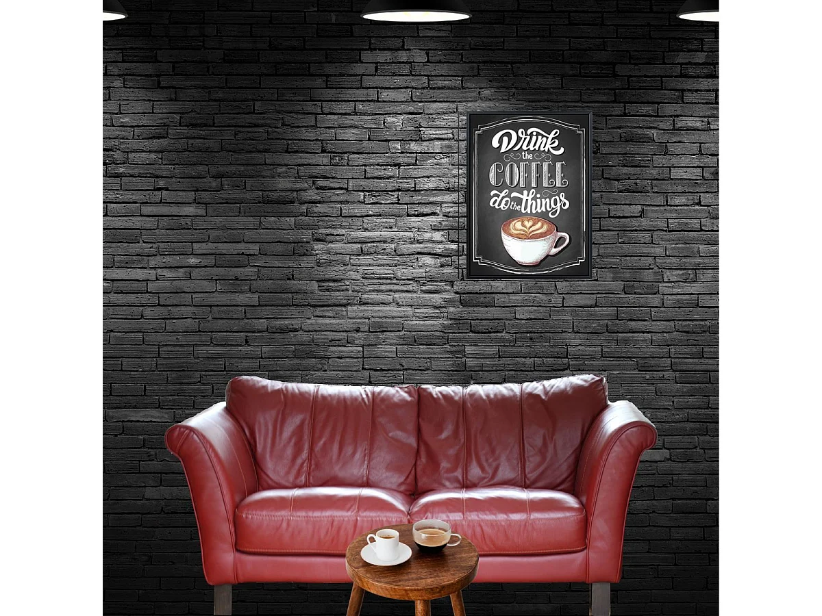 Print decorativo drink the coffe do the things taza 40x30x2,5 cm