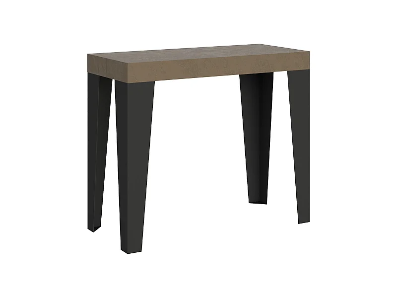 Ausziehbarer Konsolentisch 90x40/196 cm Flame Small taubengrau