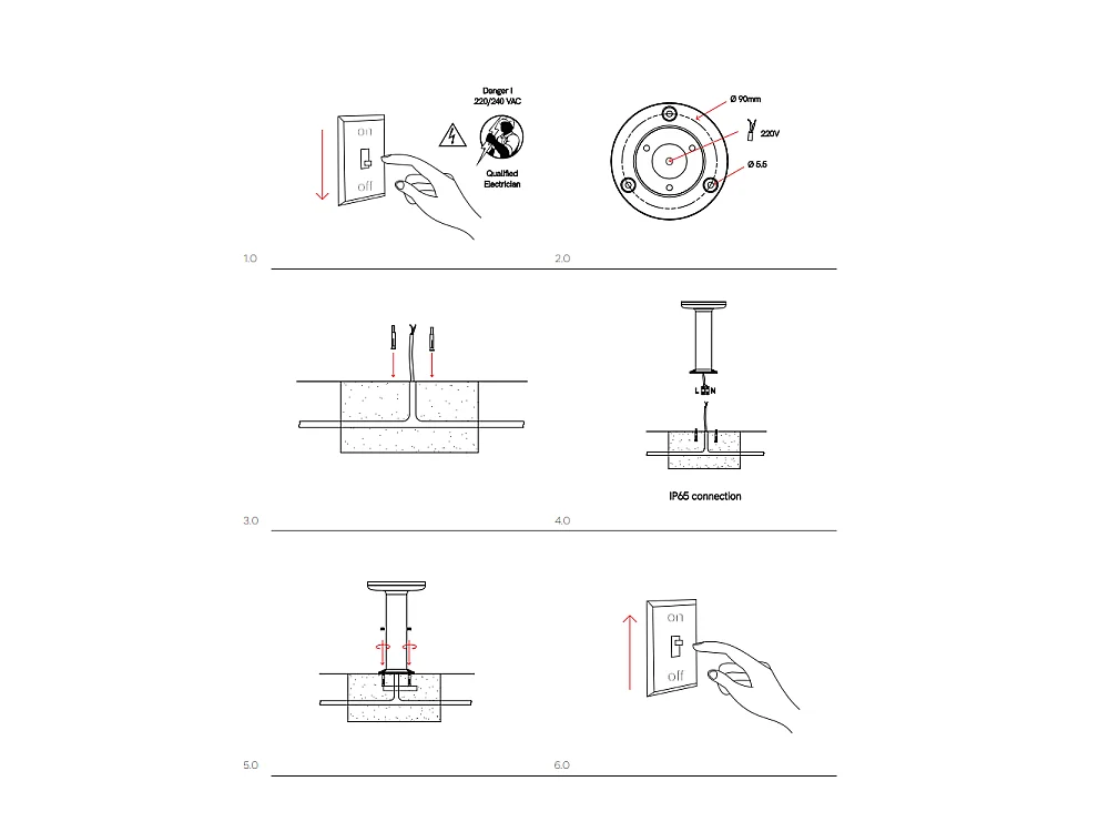 Mac Floor Weiß 3000K - 12W IP65 30cm hohe LED-Pollerleuchte für den Außenbereich aus Aluminium - Downlight - Beneito & Faure