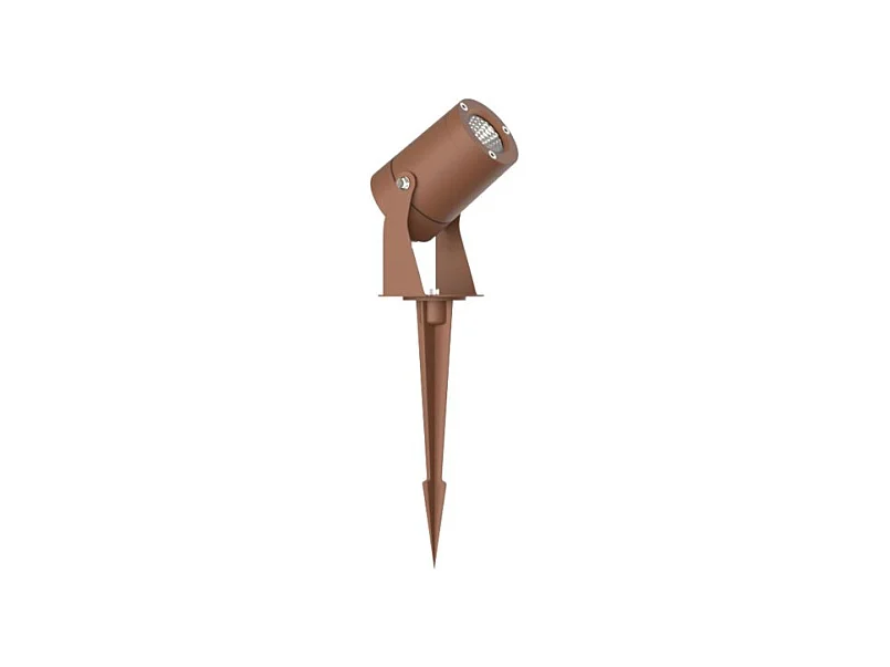 Sair - 10W runder LED-Strahler IP65 Corten 3000K - Gartenleuchte für Pflanzen oder Hecken h36cm - Beneito faure