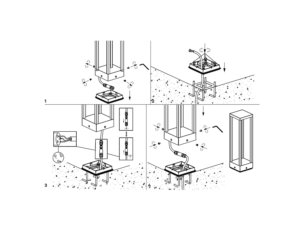 Home Pole - LED-Gartenmast zur Bodenbefestigung - Warmes Nachtlicht 3000K 230V 15W 1590lm Zafferano - Dunkelgrau