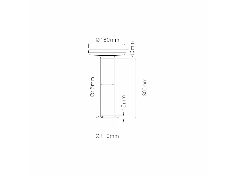 Mac Floor Corten 3000K - 12W IP65 aluminium zewnętrzna lampa słupkowa LED h30cm - Downlight - Beneito & Faure