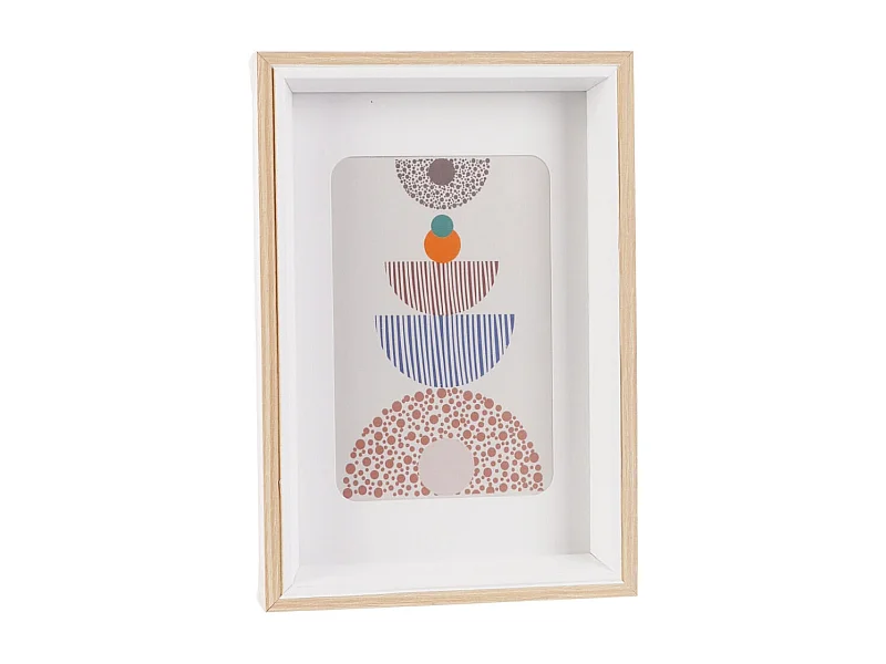 Portafotos de pared 1 imagen con marco natural 22x15x3 cm