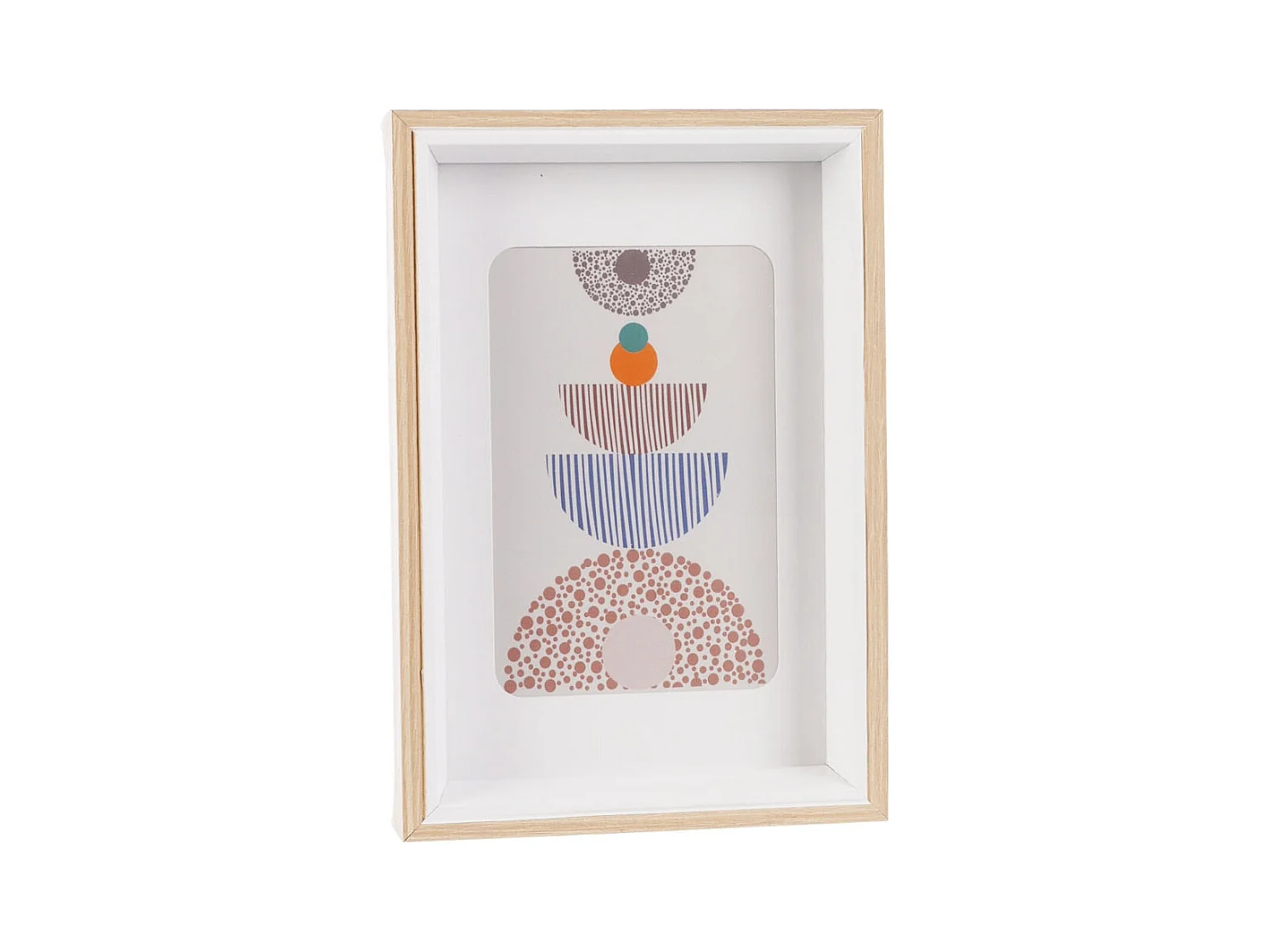 Portafotos de pared 1 imagen con marco natural 22x15x3 cm