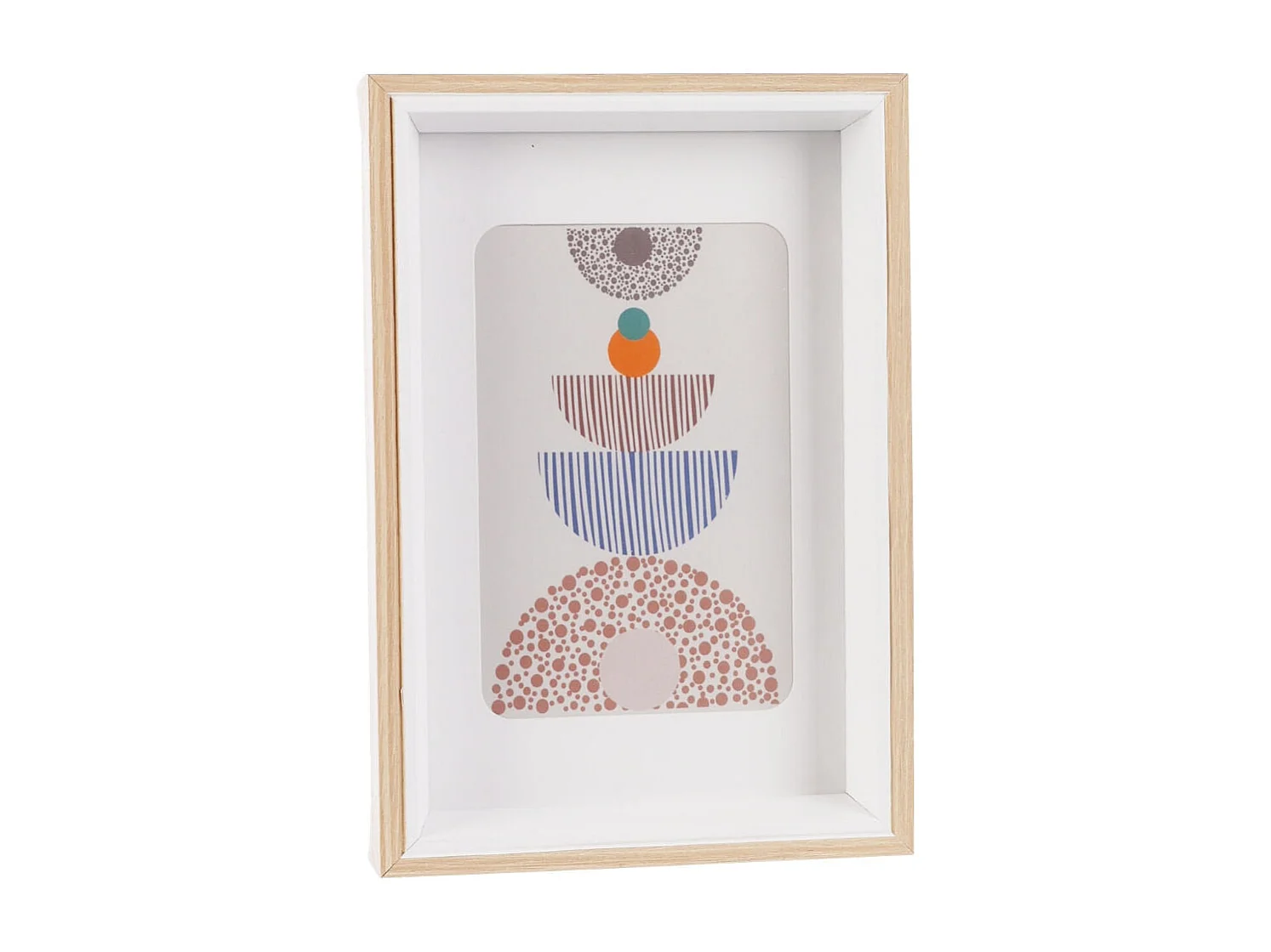 Portafotos de pared 1 imagen con marco natural 22x15x3 cm