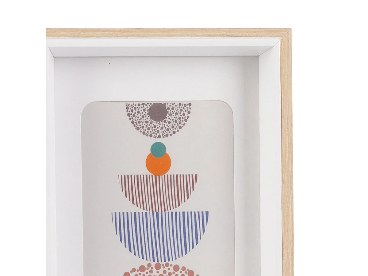 Portafotos de pared 1 imagen con marco natural 22x15x3 cm