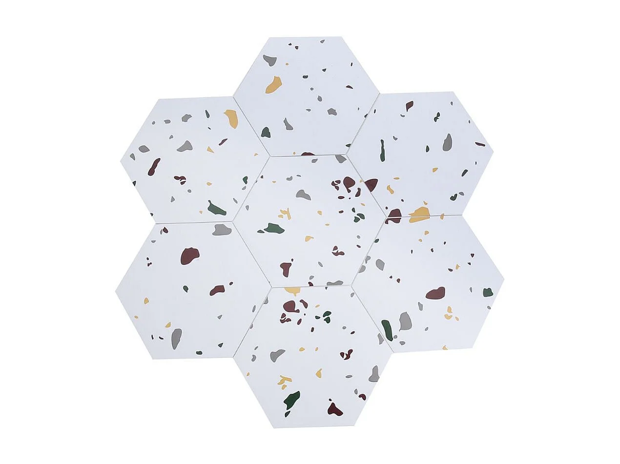 Paneles hexagonales adhesivos piedra 40 Unidades 23,5x20,5 cm