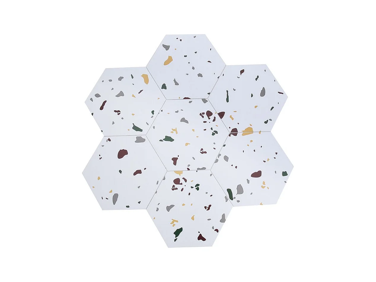 Paneles hexagonales adhesivos piedra 40 Unidades 23,5x20,5 cm