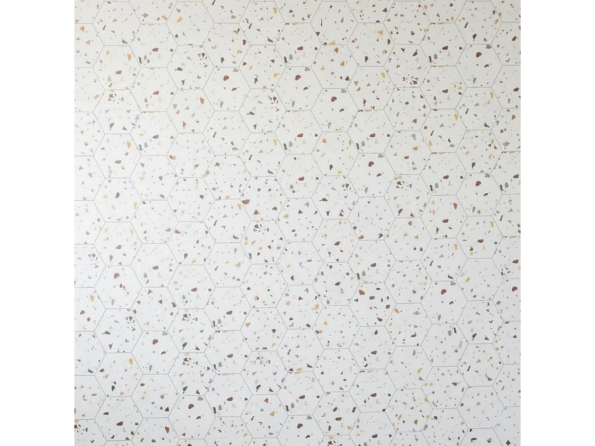 Paneles hexagonales adhesivos piedra 40 Unidades 23,5x20,5 cm