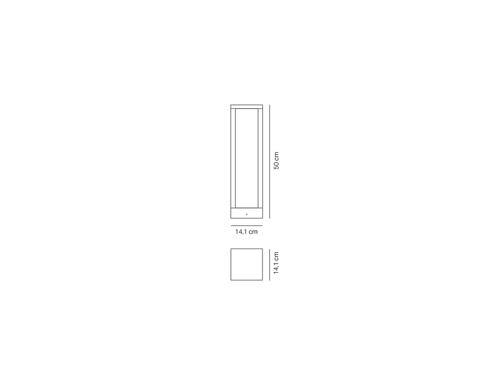 Home Pole - LED-Gartenmast zur Bodenbefestigung - Warmes Nachtlicht 3000K 230V 15W 1590lm Zafferano - Corten