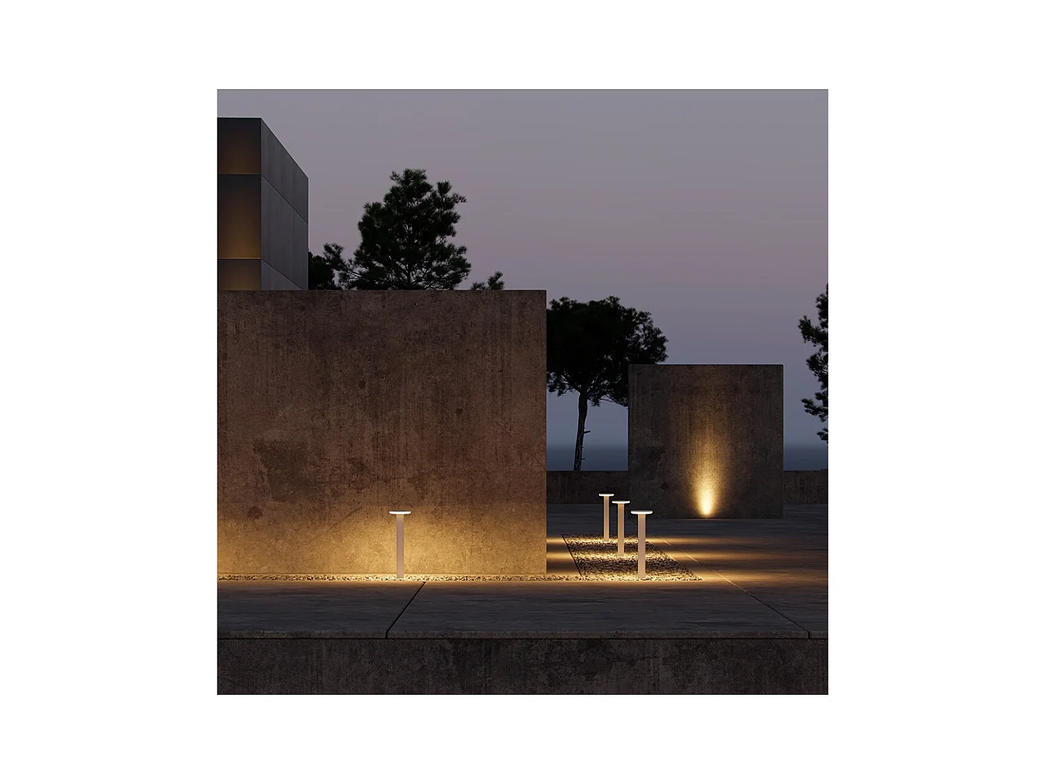 Mac Floor XL Wit 4000K - 12W IP65 60cm hoge LED-buitenlamp in aluminium - Downlight - Beneito & Faure