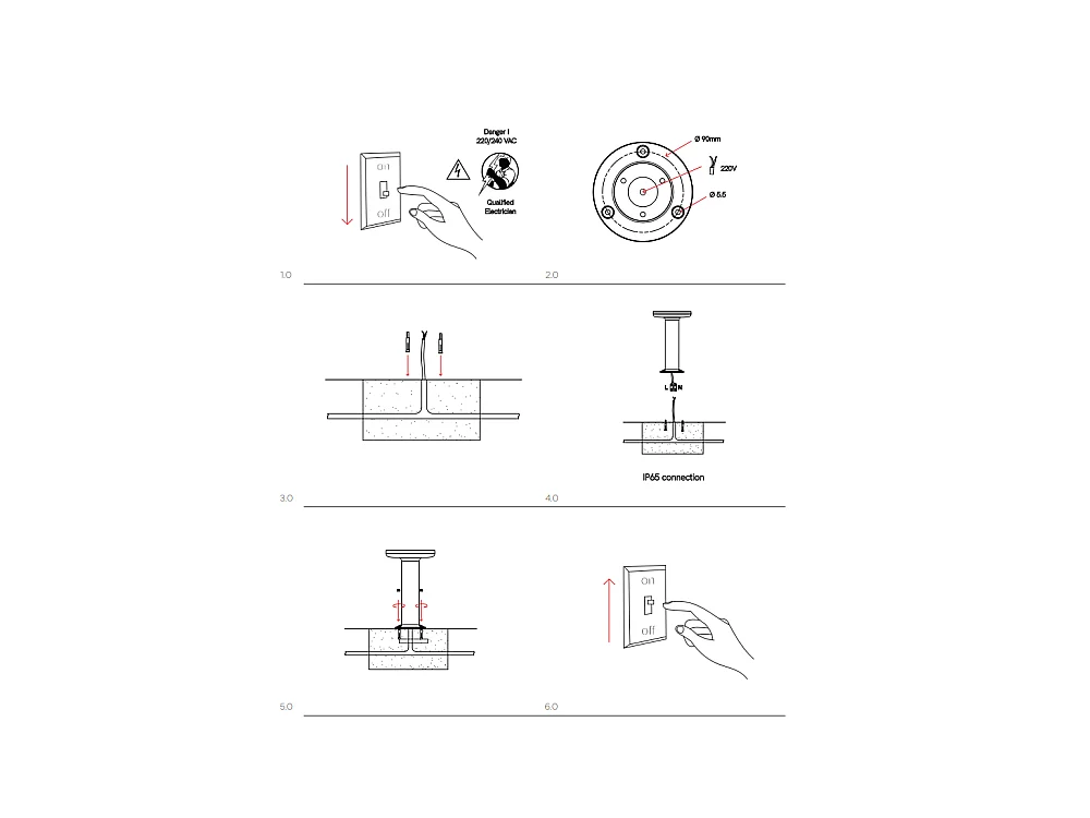 Mac Floor Schwarz 3000K - 12W IP65 30cm hohe LED-Pollerleuchte für den Außenbereich aus Aluminium - Downlight - Beneito & Faure