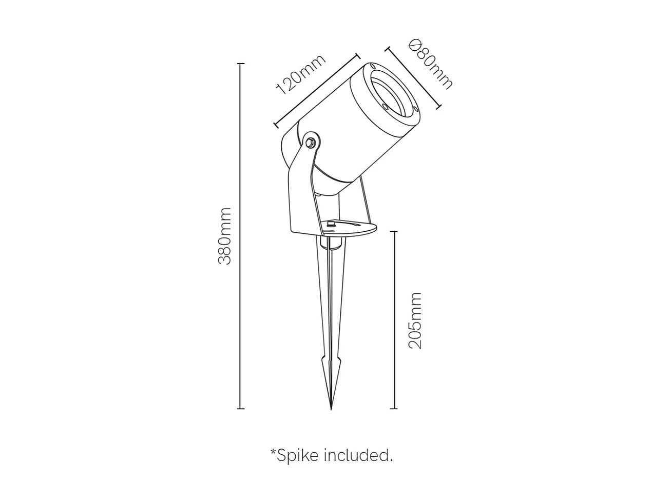 Sair XL - Spot LED rond 20W IP65 Corten 2200K - Éclairage de jardin pour plantes ou haies h38cm - Beneito Faure