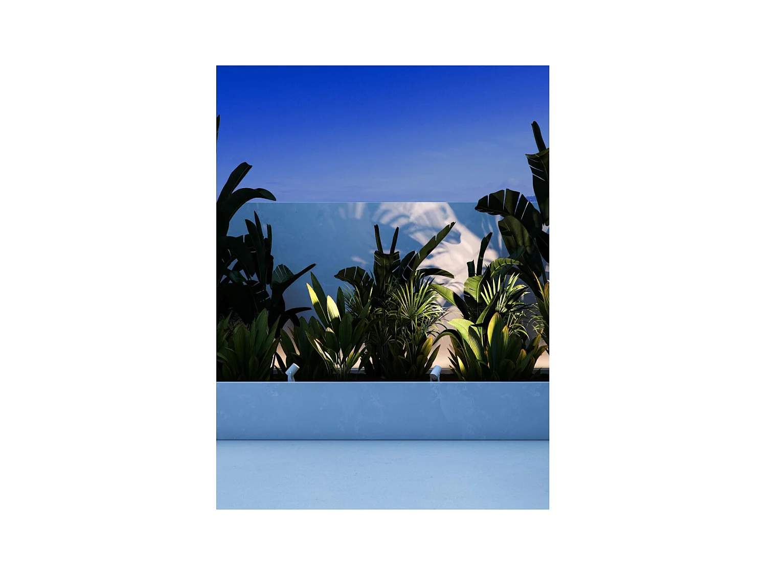 Sair - Spot LED rond 10W IP65 Blanc 3000K - Éclairage de jardin pour plantes ou haies h36cm - Beneito Faure