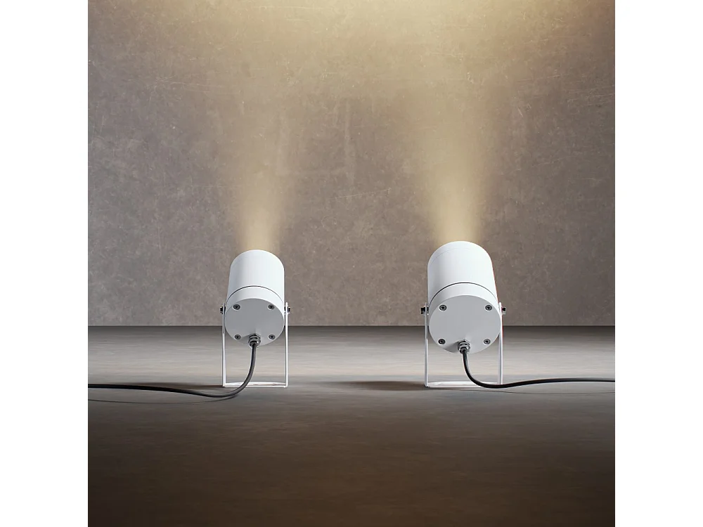 Sair - 10 W runder LED-Strahler IP65, Weiß 3000 K - Gartenleuchte für Pflanzen oder Hecken, H36 cm - Beneito faure