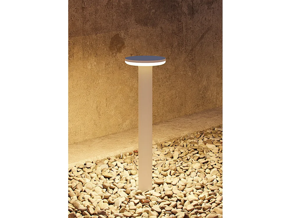 Mac Floor XL Black 4000K - 12W IP65 60cm high outdoor LED bollard light in aluminum - Downlight - Beneito & Faure