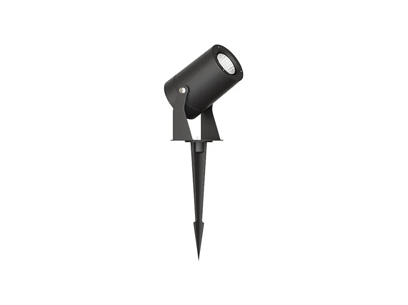 Sair XL - Spot LED rond 20W IP65 Noir 3000K - Éclairage de jardin pour plantes ou haies h38cm - Beneito faure