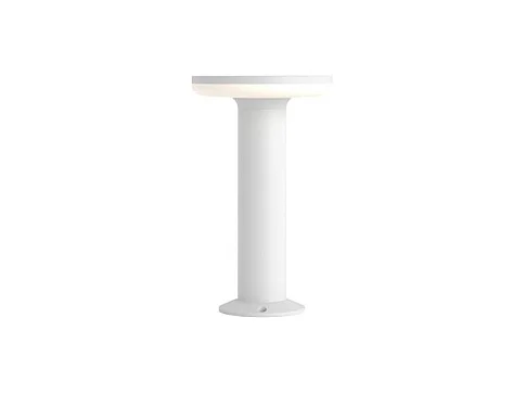 Borne LED d'extérieur Mac Floor Blanc 4000K - 12W IP65 30cm de hauteur en aluminium - Downlight - Beneito & Faure