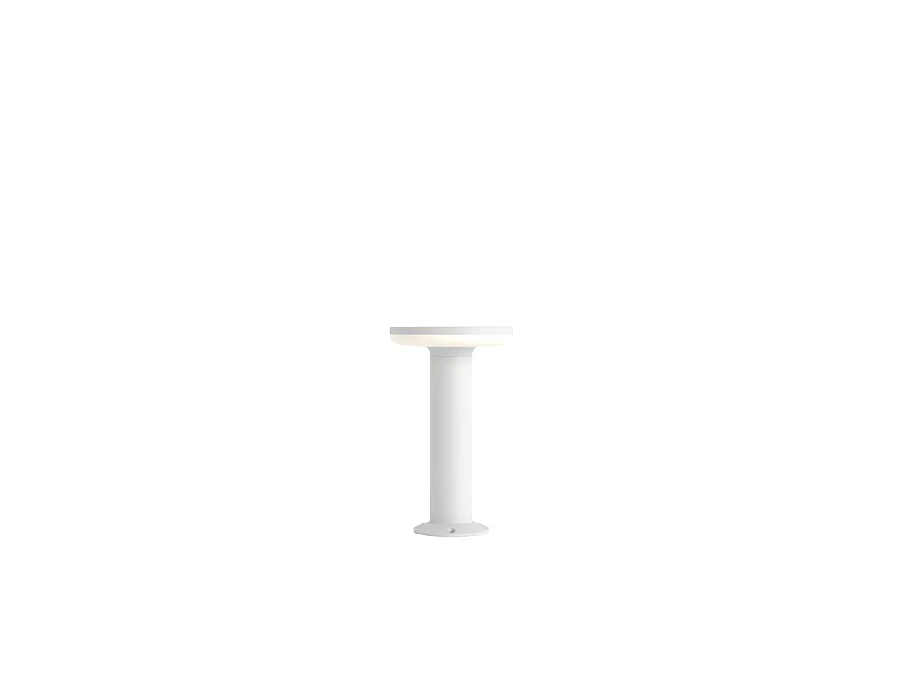 Mac Floor White 4000K - 12W IP65 30cm high outdoor LED bollard light in aluminum - Downlight - Beneito & Faure
