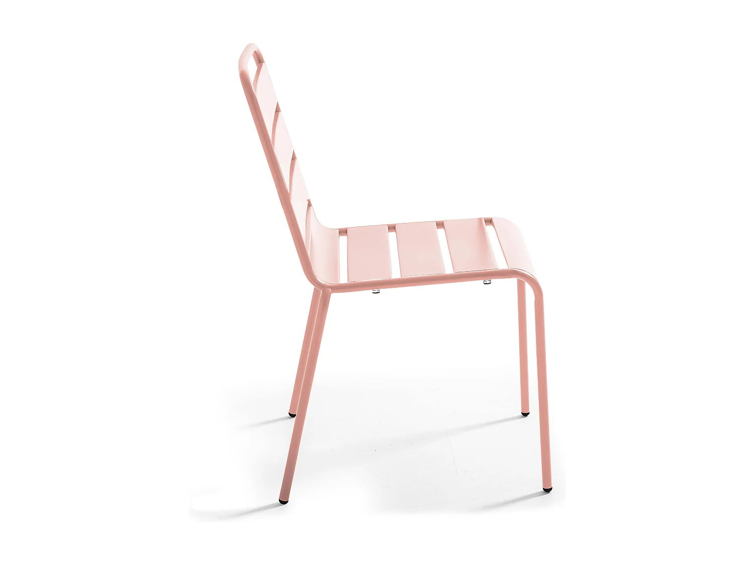 Ensemble table de jardin carrée et 2 chaises Rose poudré - Palavas
