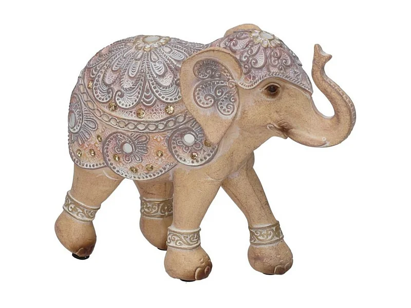 Figura de elefante Navil beige 14,5x17,5x6,5 cm