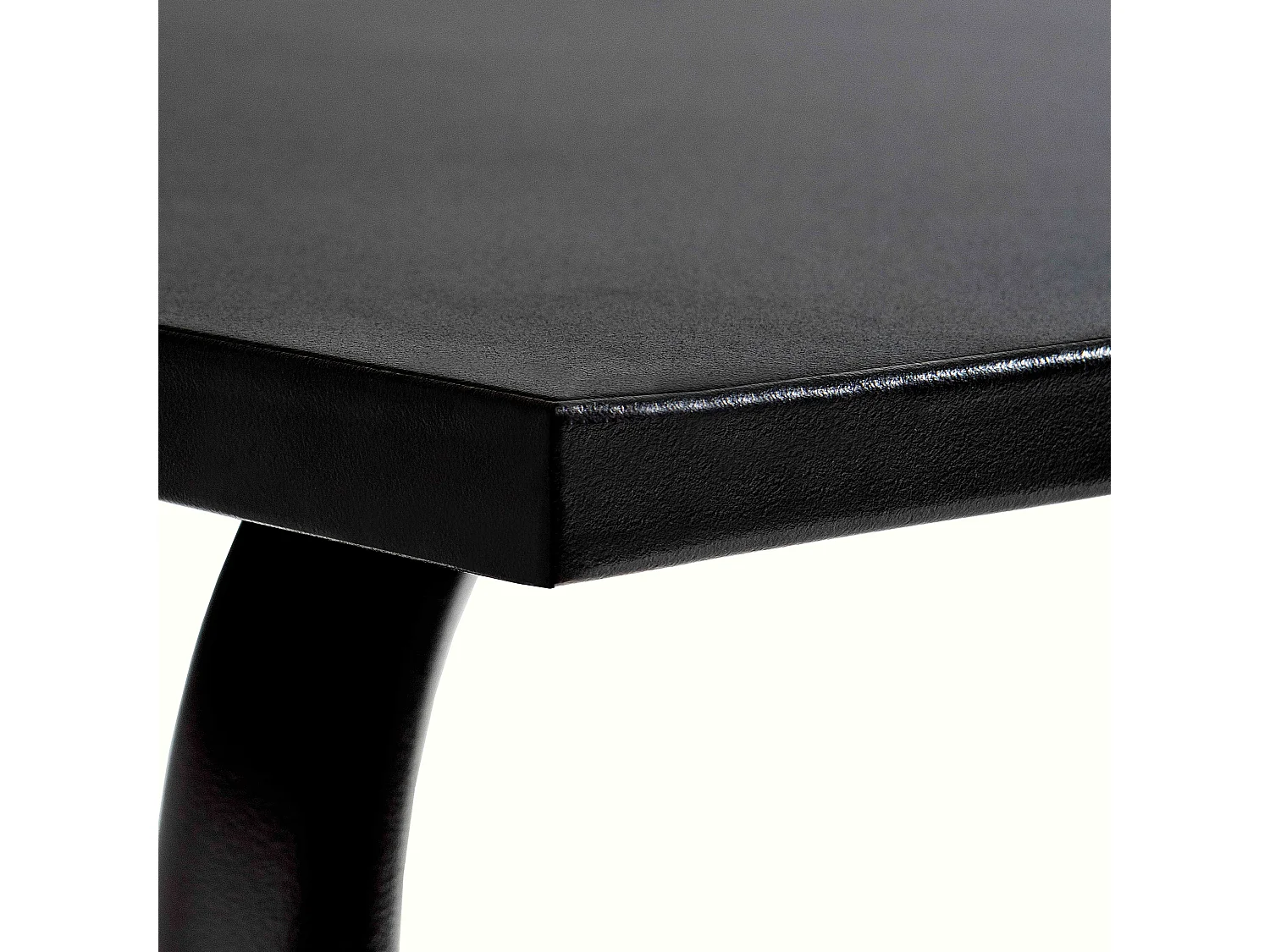 Table de jardin carrée en métal noir 70cm  - Palavas