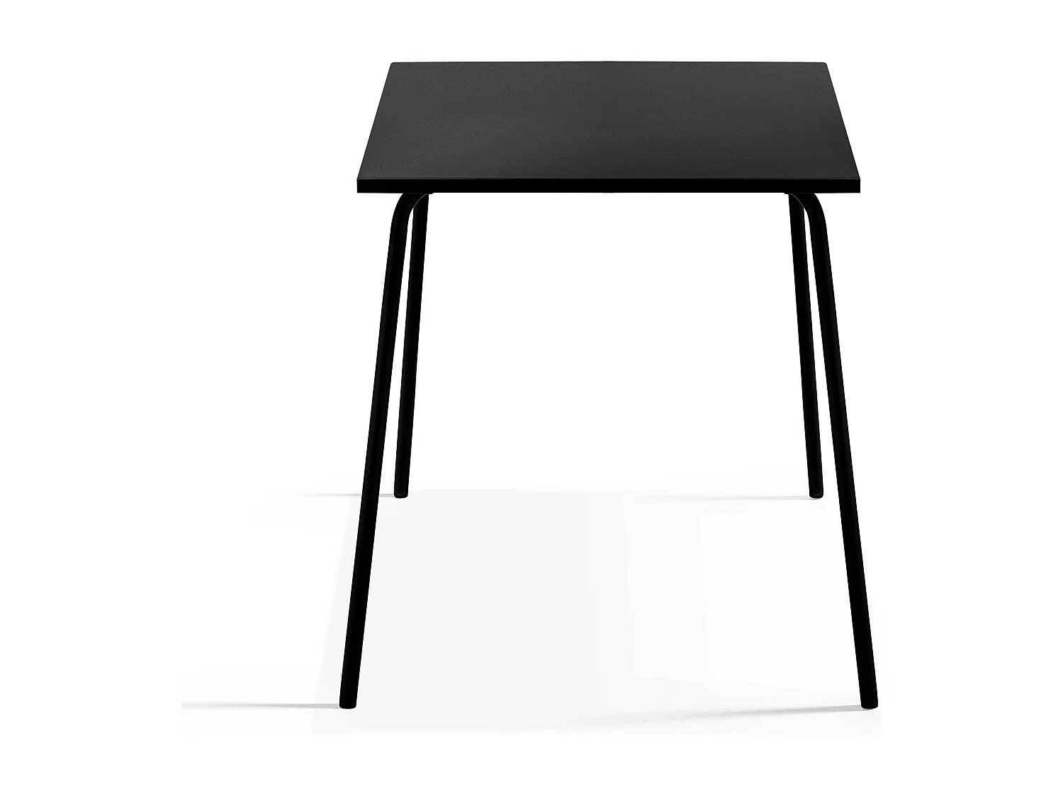 Ensemble table de jardin carrée et 2 chaises Noir - Palavas