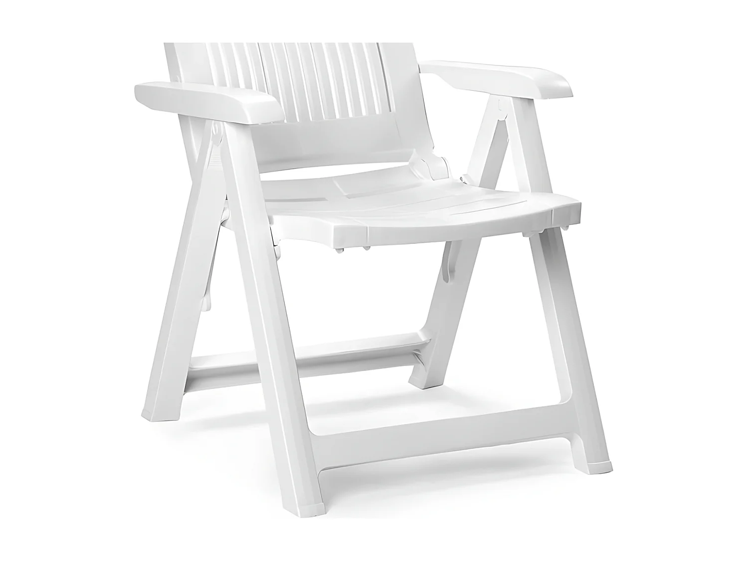 Silla exterior Tampa Progarden reclinable plegable blanco 109x60x61 cm