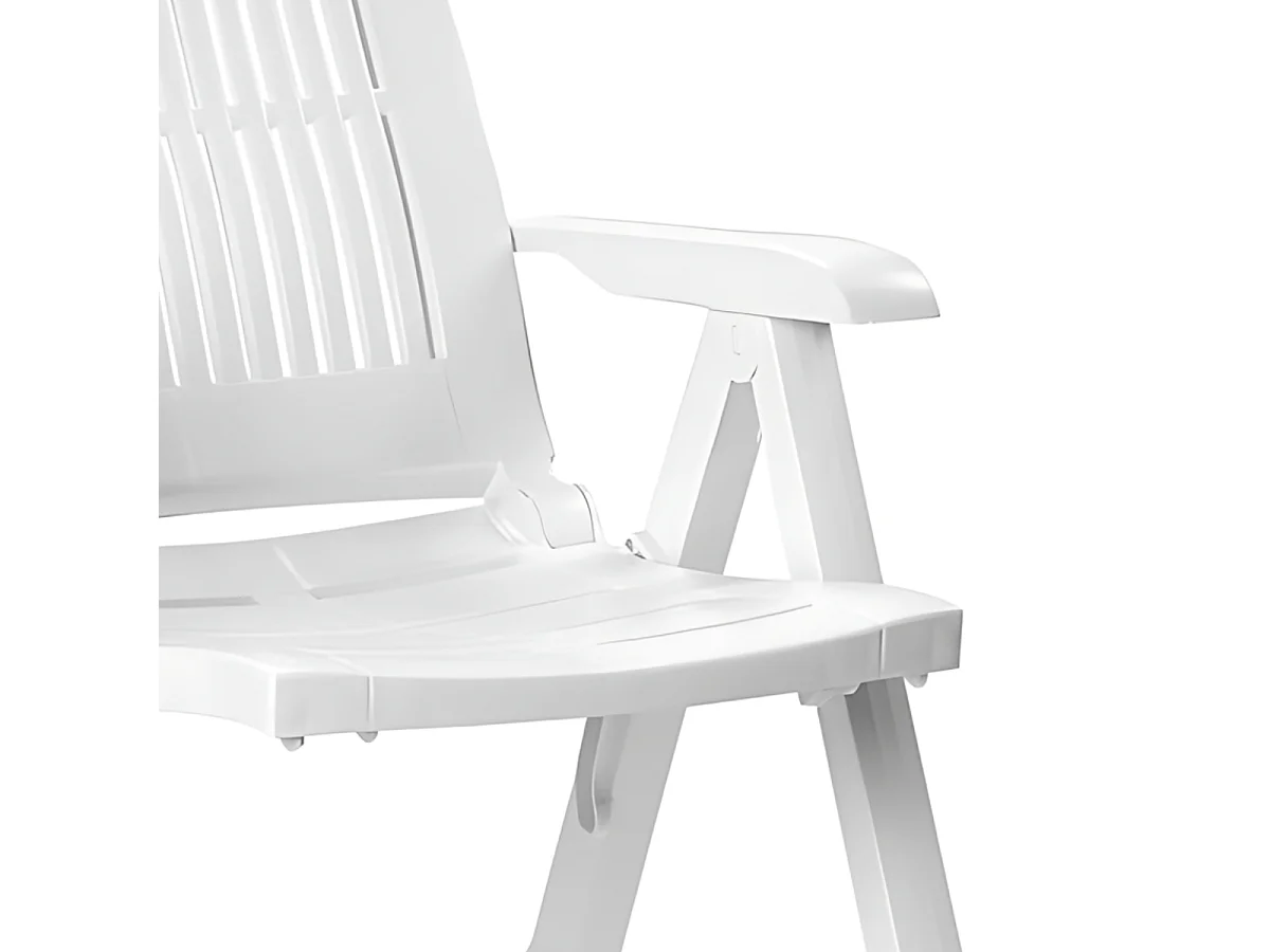 Silla exterior Tampa Progarden reclinable plegable blanco 109x60x61 cm