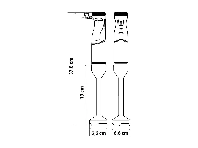 Batidora de mano Universal Blue Twisty Total 7070X 1000W con accesorios negro/inox
